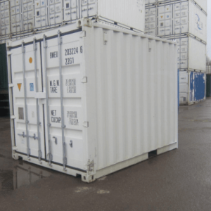 10FT Shipping Container (ONE TRIP) WHITE