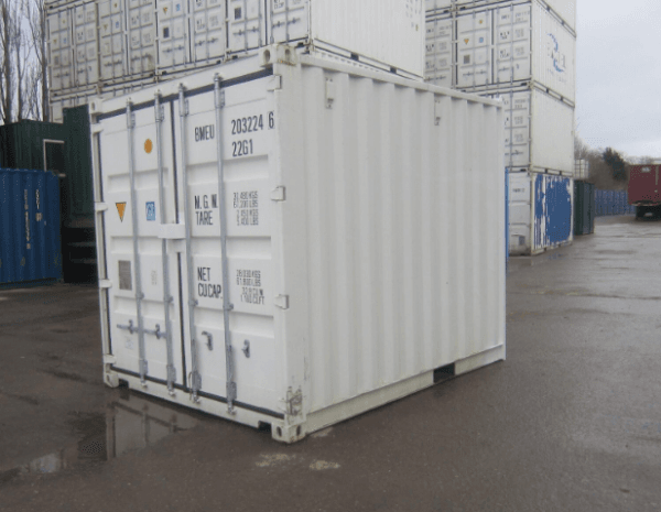 10FT Shipping Container (ONE TRIP) WHITE